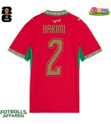 Marocko Achraf Hakimi #2 Hemmatröja Kvinnor VM 2026 Kortärmad